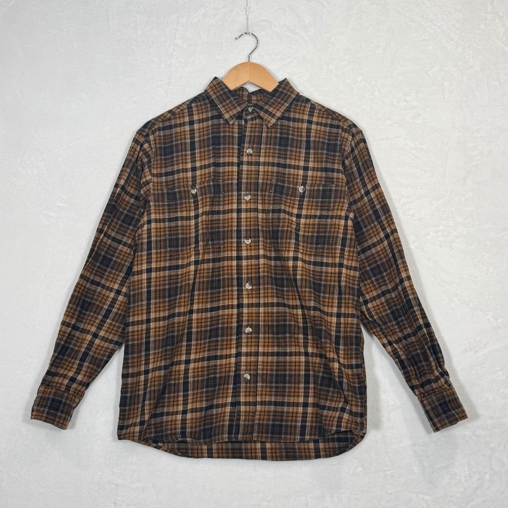 Red Head‎ Brown Plaid Flannel Button Down Shirt Size M